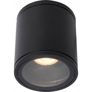 Aven Round black bathroom ceiling lamp Lucide