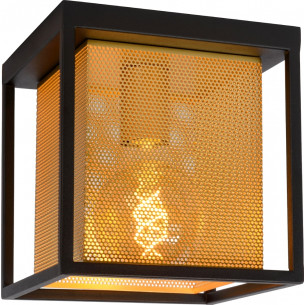 Sansa brass&amp;black mesh ceiling lamp Lucide