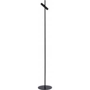 Stylowa Lampa podłogowa minimalistyczna Philon Led Czarna Lucide do czytania.