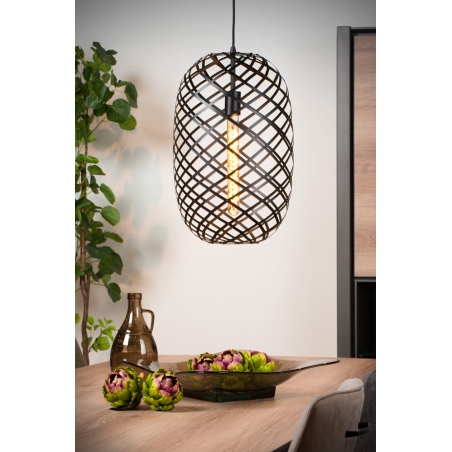 Wolfram 32 black wire pendant lamp Lucide