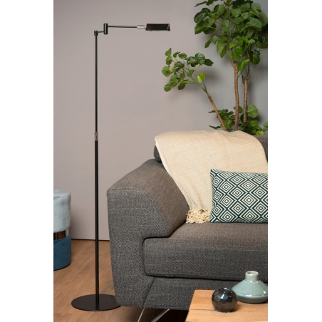Nuvola Led black floor lamp with adjustable arm Lucide