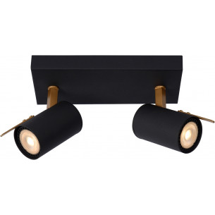 Grony II Led black double ceiling spotlight Lucide