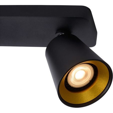 Turnon III Led black ceiling spotlight with 3 lights Lucide