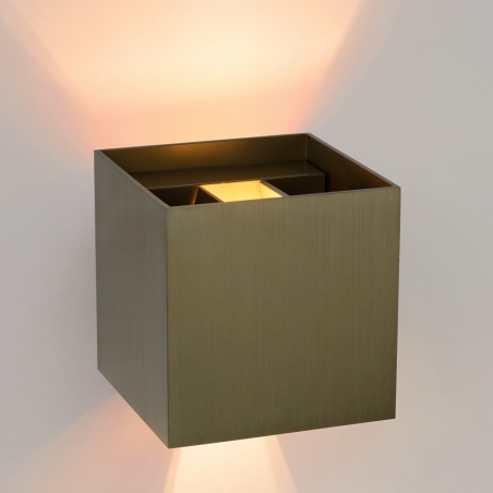 Xio Led brown square wall lamp Lucide