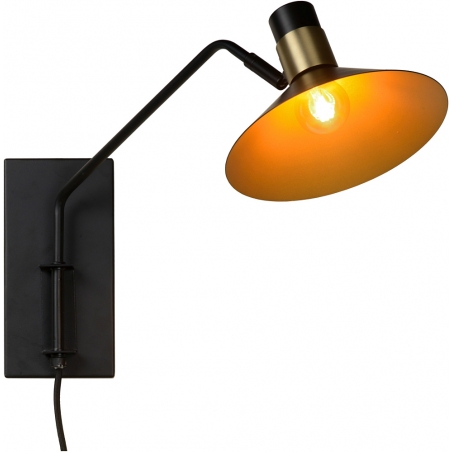 Pepijn black industrial wall lamp with arm Lucide