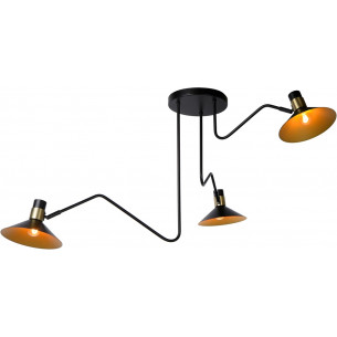 Pepijn 108 black semi flush ceiling light with adjustable arm Lucide