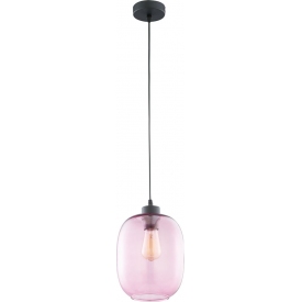 Designerska Lampa wisząca szklana Elio 25 Różowa TK Lighting do salonu i sypialni.