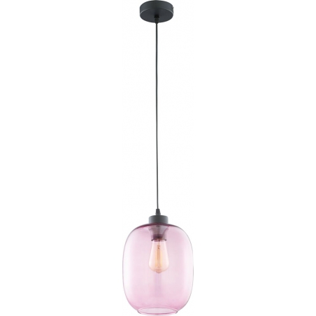 Designerska Lampa wisząca szklana Elio 25 Różowa TK Lighting do salonu i sypialni.