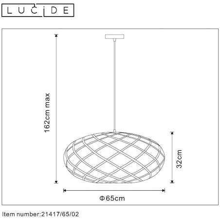Wolfram 65 brass wire pendant lamp Lucide