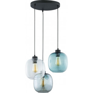 Designerska Lampa wisząca szklana Elio III Multikolor TK Lighting nad stół.