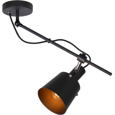 Quinny black semi flush ceiling light with adjustable arm Lucide