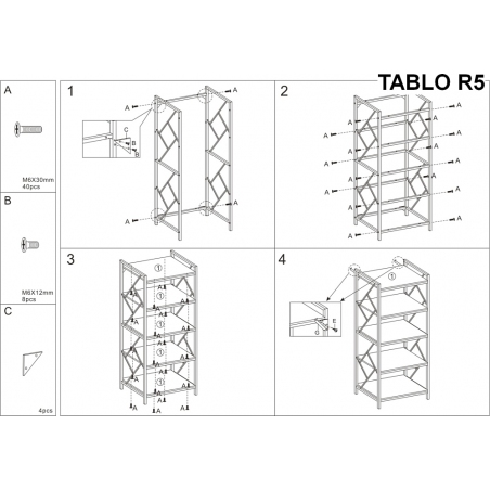 Tablo L 60 oak&amp;brown industrial shelving unit Signal