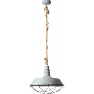 Stylowa Lampa wisząca industrialna Rope 47 Szara Brilliant do salonu i sypialni.