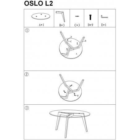 Oslo Glass 80 transparent&amp;oak round glass coffee table Signal