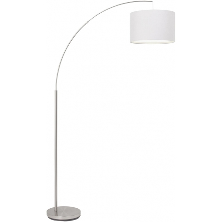Clarie white arched floor lamp with shade Brilliant