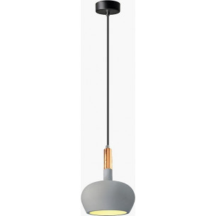 Stylowa Lampa betonowa wisząca Rigel 17 Ciemno szara Lumatix do przedpokoju.