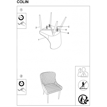 Modne Krzesło welurowe pikowane Colin Velvet Zielone Signal do jadalni, salonu i kuchni.