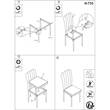 Modne Krzesło tapicerowane H733 Szare/Białe Signal do jadalni, salonu i kuchni.