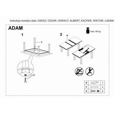 Adam 120x68 lancelot oak&amp;anthracite industrial dinning table Signal