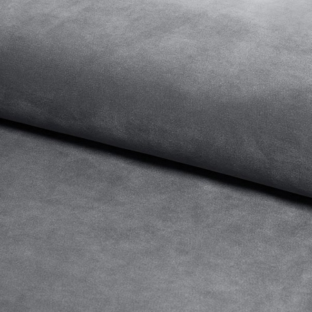 Monroe grey velvet armchair with footrest Signal