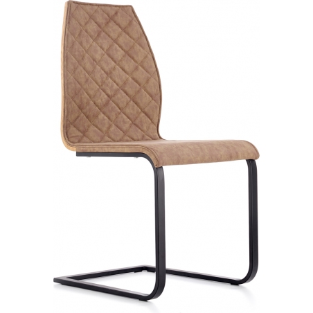 K265 brown quilted faux leather chair Halmar