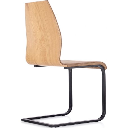 Stylowe Krzesło pikowane z eskoskóry K265 Brązowe Halmar do jadalni, salonu i kuchni.