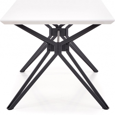 Pascal 160x90 white&amp;black rectangular dining table Halmar
