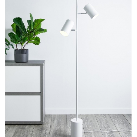 Twin white floor lamp with 2 lights Markslojd