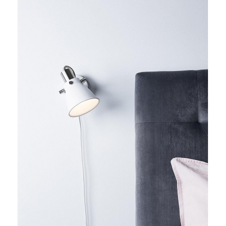 Alton white industrial wall lamp with switch Markslojd