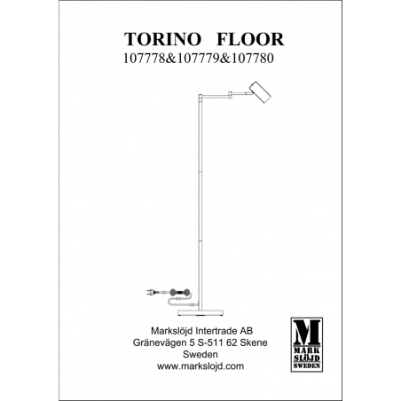 Torino black floor lamp Markslojd