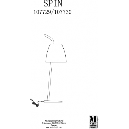 Stylowa Lampa biurkowa Spin Czarna Markslojd na biurko od BlowUpDesign.pl