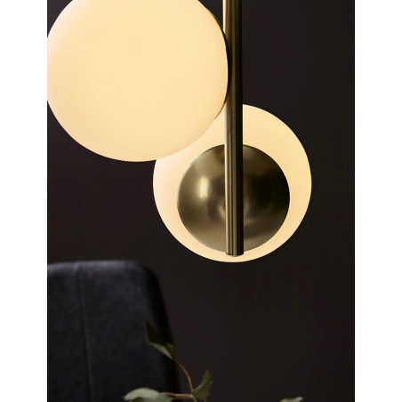 Lilly brass&amp;white glass balls pendant lamp Nordlux