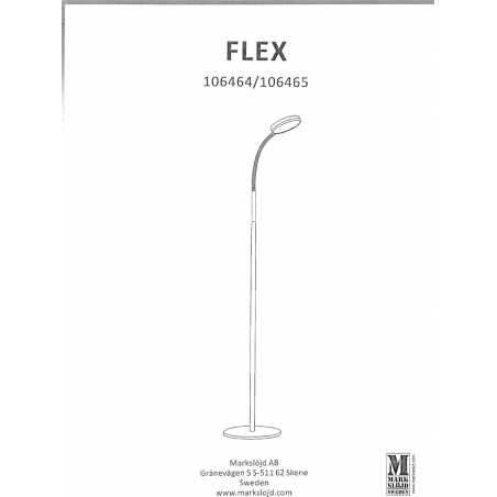 Flex Led black floor lamp Markslojd