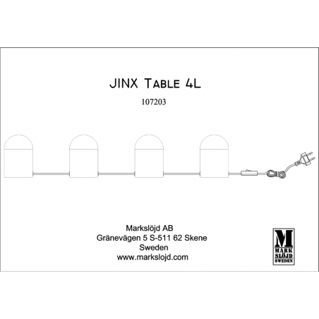 Jinx IV black table lamp Markslojd