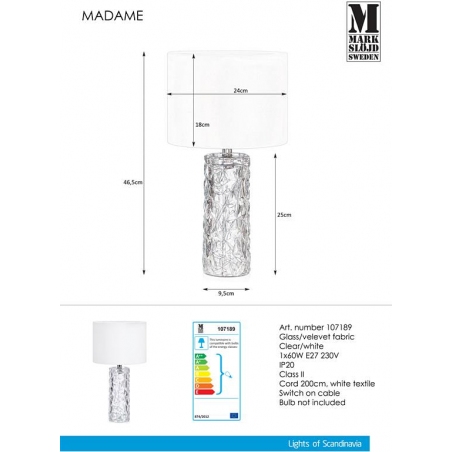 Madame 24 transparent glass table lamp Markslojd