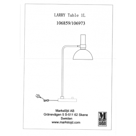 Larry Gold 19 black desk lamp Markslojd
