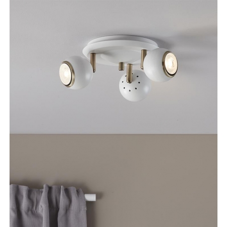Coco white ceiling spotlight with 3 lights Markslojd