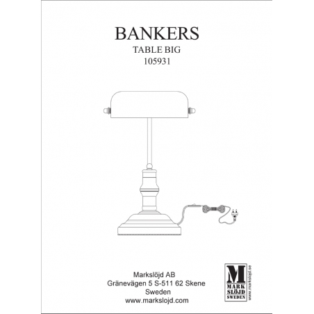 Bankers M green desk lamp Markslojd