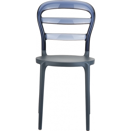 Miss Bibi grey&amp;grey transparent polypropylene chair Siesta