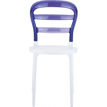 Miss Bibi white&amp;purple transparent polypropylene chair Siesta