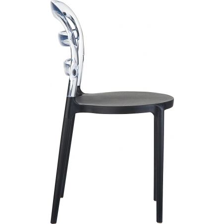 Miss Bibi black&amp;transparent polypropylene chair Siesta