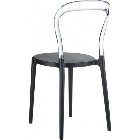 Bobo black&amp;transparent polypropylene chair Siesta