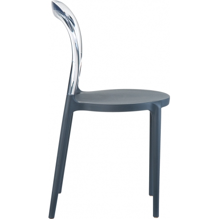 Bobo grey&amp;transparent polypropylene chair Siesta
