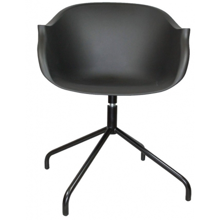 Stylowe Krzesło obrotowe z podłokietnikami Roundy Czarne Intesi do biura.