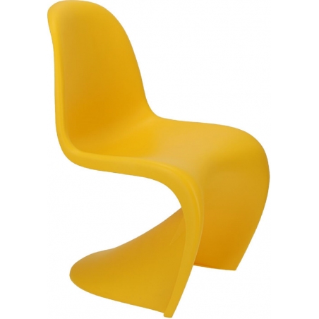 Designerskie Krzesło z tworzywa Balance Żółte D2.Design do kuchni i salonu.