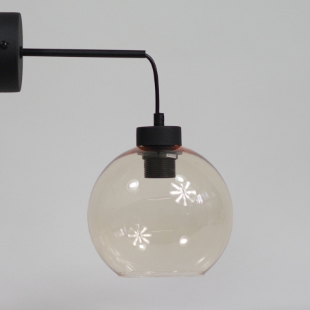 Cubus amber&amp;black glass wall lamp TK Lighting