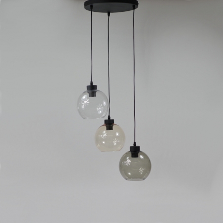 Designerska Lampa wisząca szklane kule Cubus III Multikolor TK Lighting do salonu i sypialni.