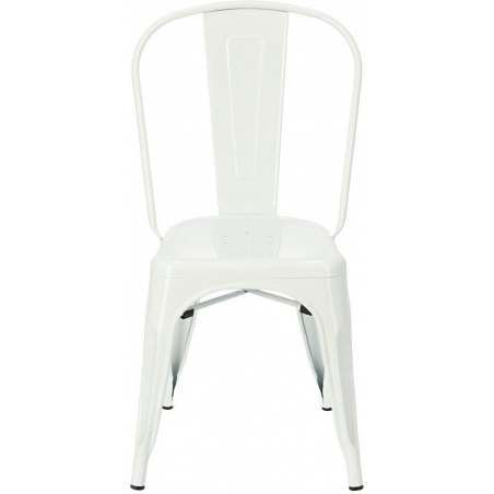 Designerskie Krzesło metalowe Paris insp. Tolix Białe D2.Design do jadalni, salonu i kuchni.