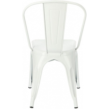 Designerskie Krzesło metalowe Paris insp. Tolix Białe D2.Design do jadalni, salonu i kuchni.