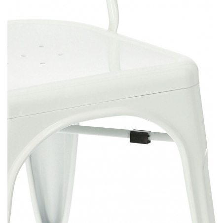 Paris insp. Tolix white metal chair D2.Design